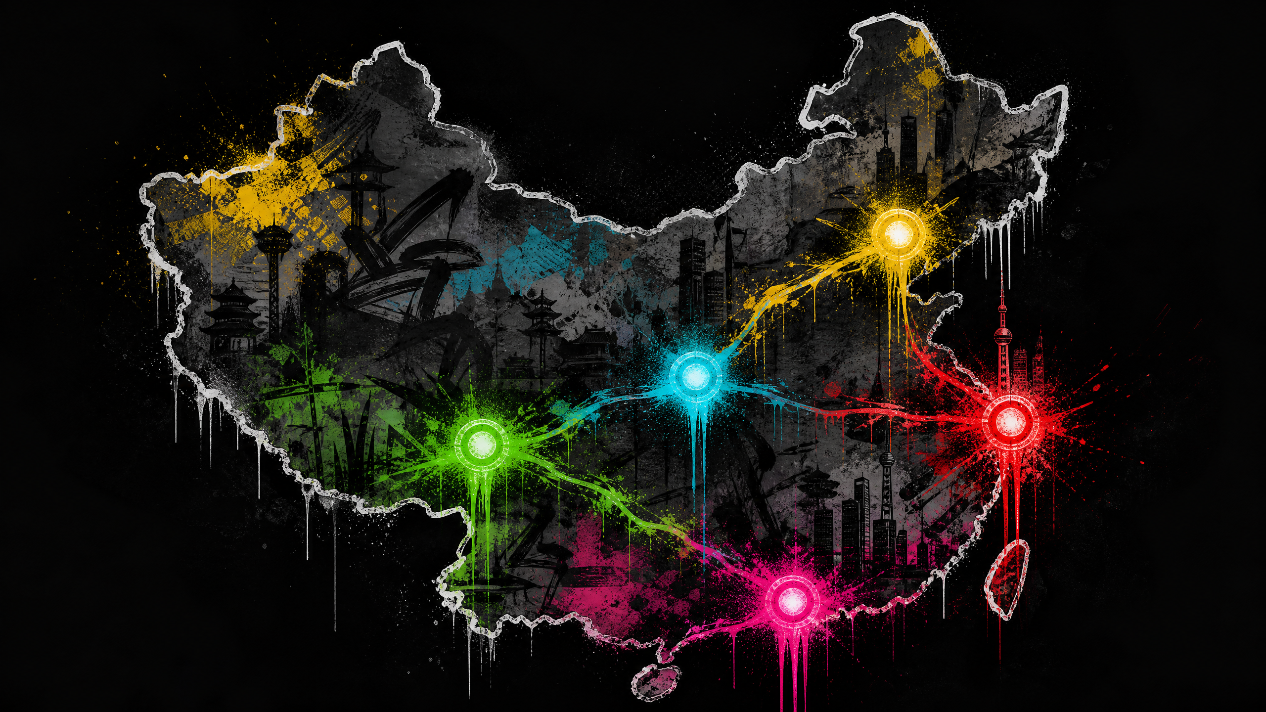 全国街舞厂牌地盘争夺地图